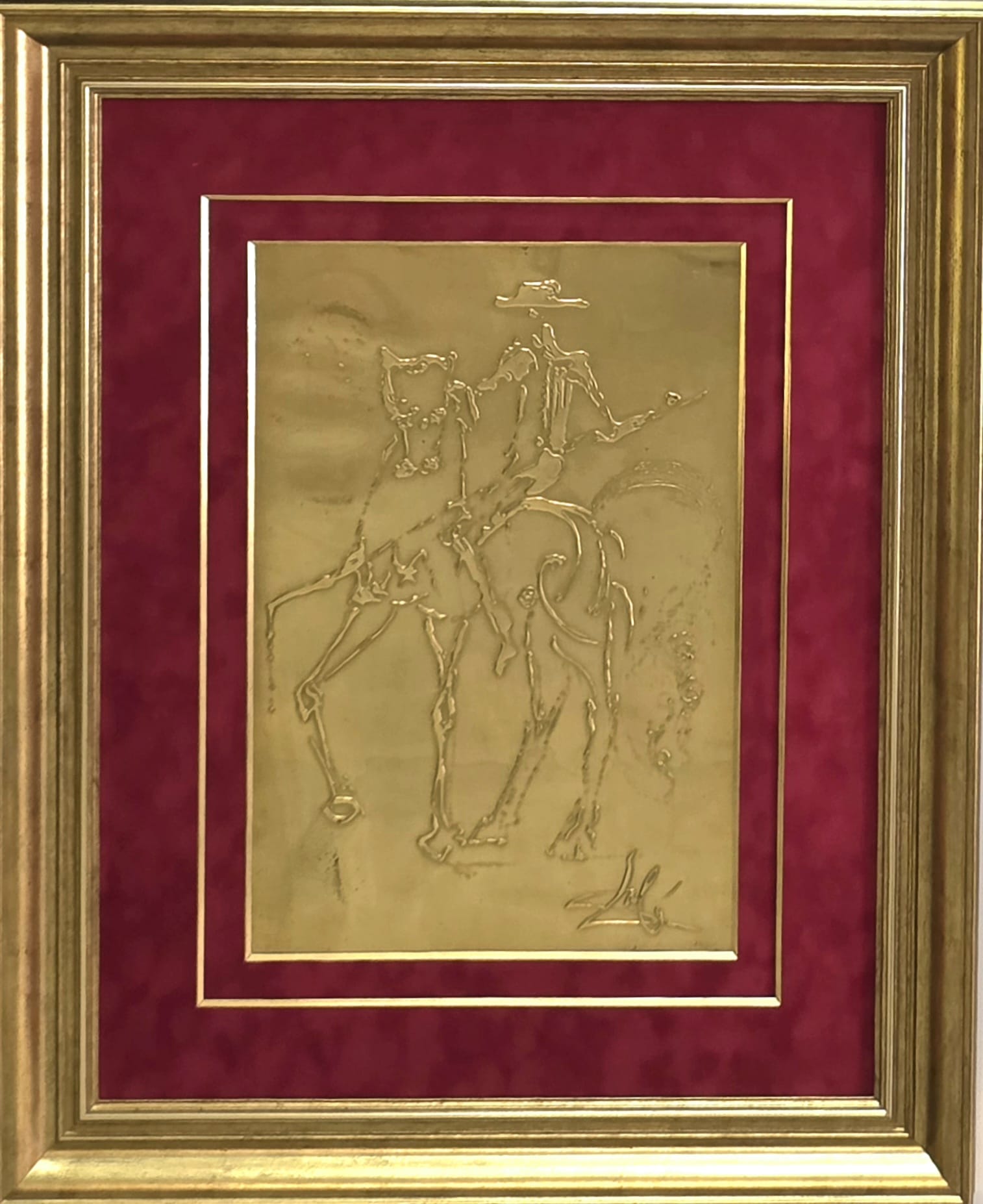 SALVADOR DALI 'El Picador, 1983' płaskorzeźba na miedzianej płycie, 48x32cm