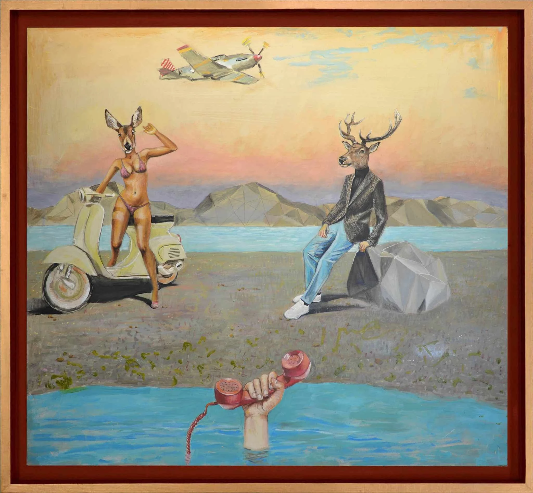 LECH BATOR 'Do Ciebie', technika mieszana na płycie, 100x92cm