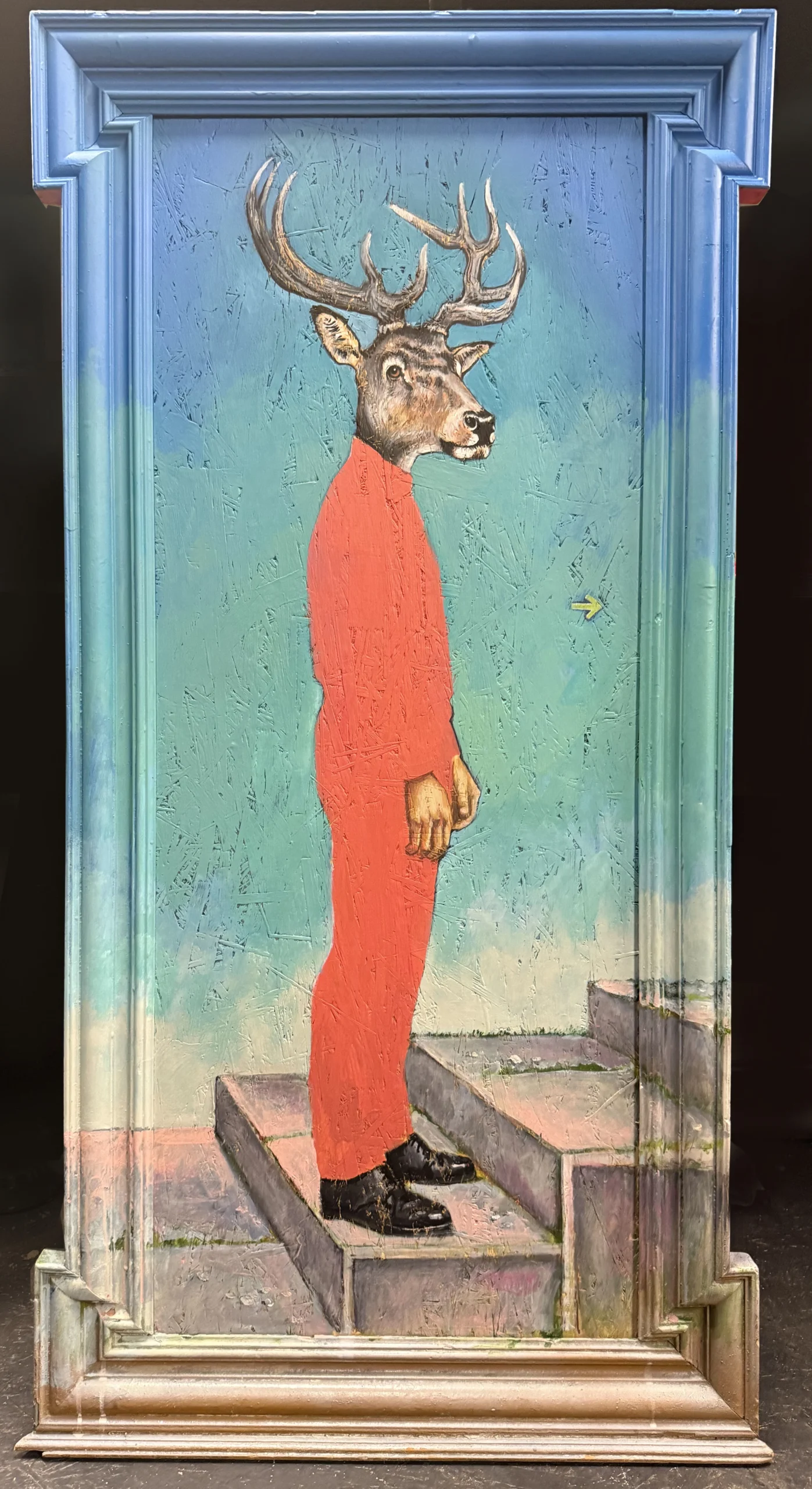 LECH BATOR 'Świadomy gracz vol.1', technika mieszana na płótnie, 130x65cm
