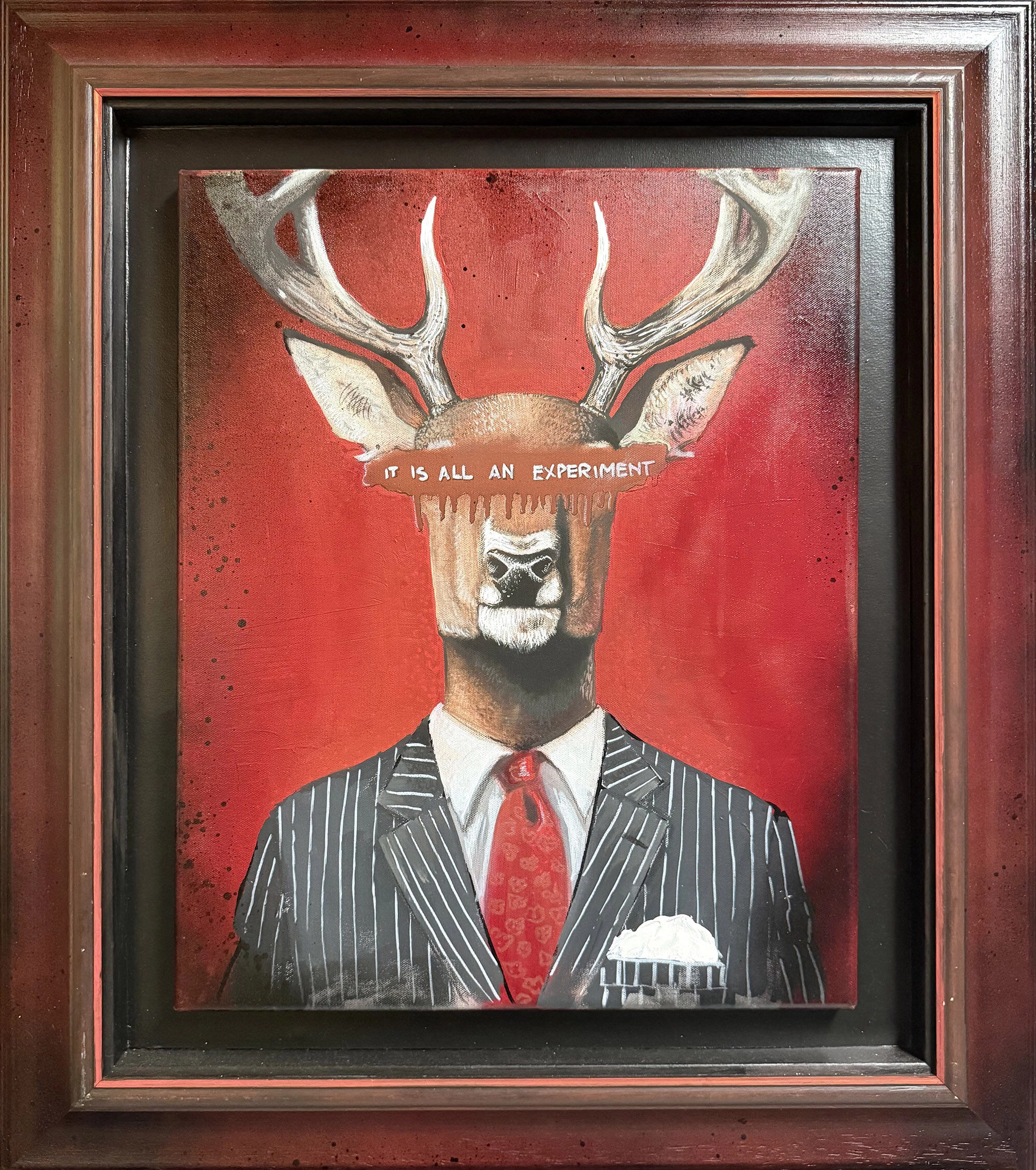 LECH BATOR 'It is all an experiment', technika mieszana na płótnie, 73x62cm
