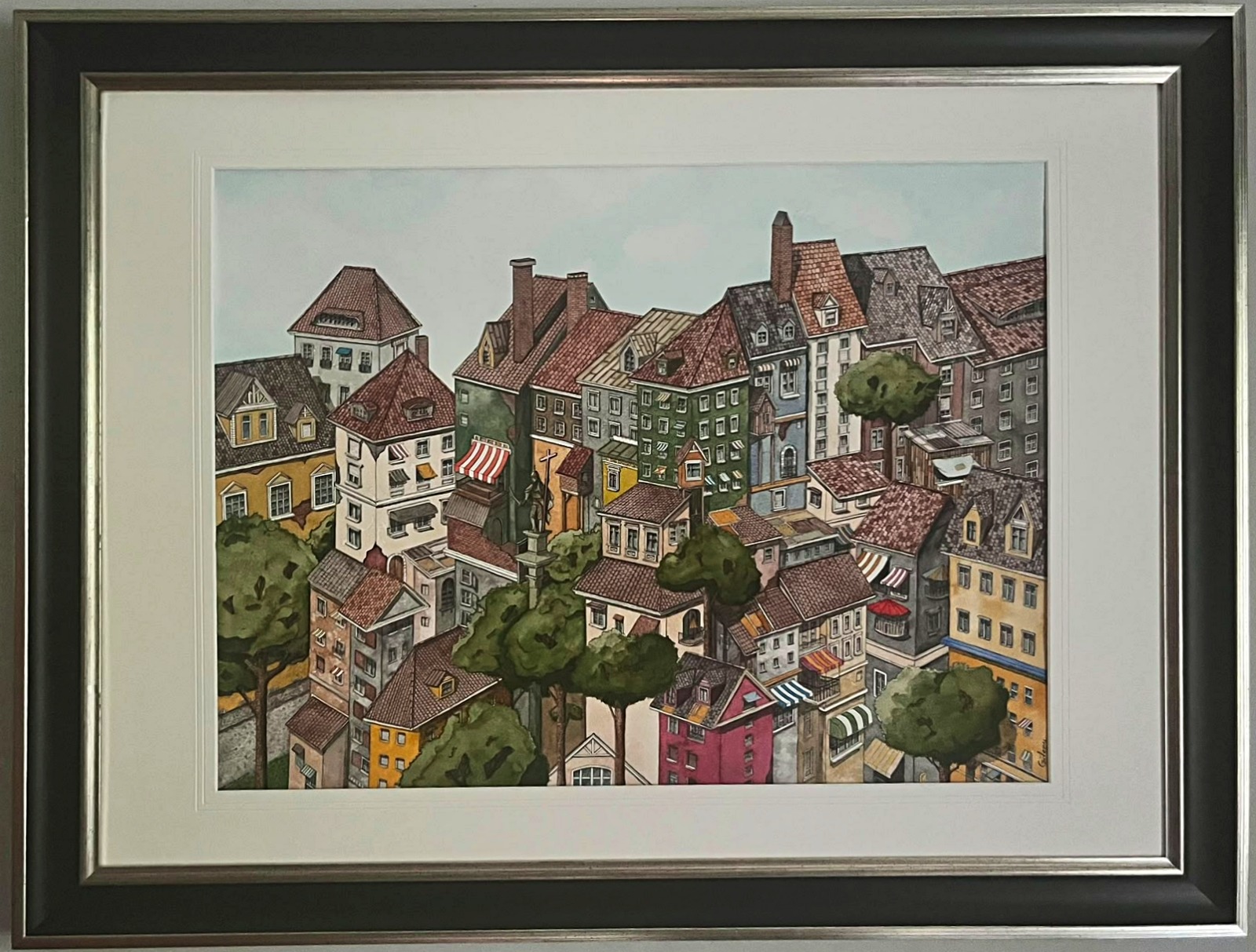 BŁAŻEJ MUSIAŁ 'Warszawa ' akwarela, papier, 48x63cm