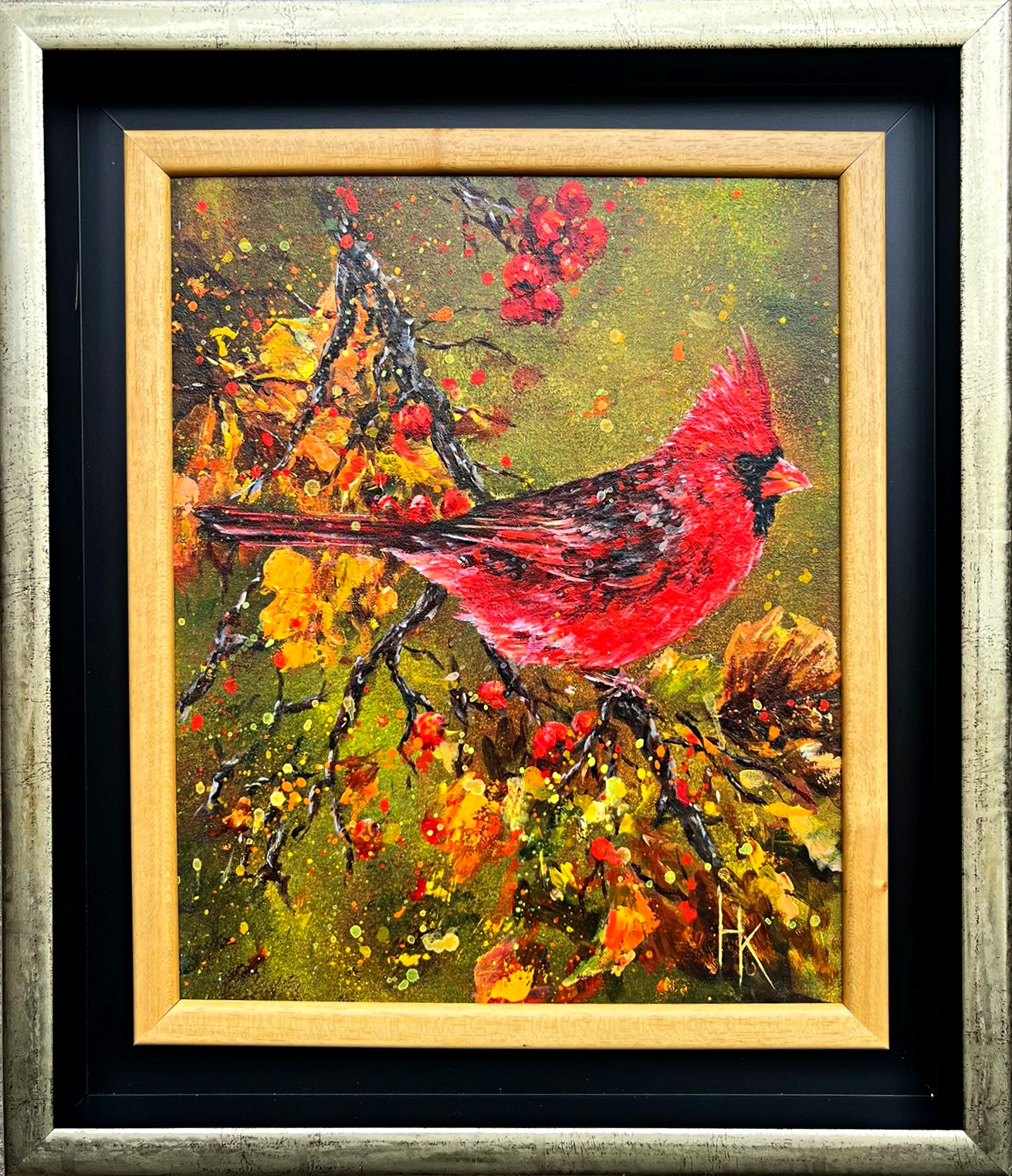 KHRYSTYNA HLADKA 'Puls Natury – z cyklu 4 pory - Wiosna' akryl na płótnie, 25×20cm