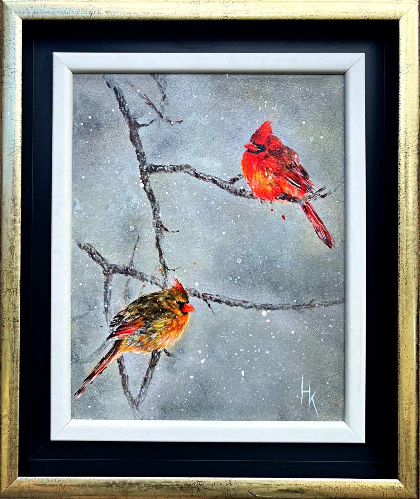 KHRYSTYNA HLADKA 'Puls Natury – z cyklu 4 pory - Zima' akryl na płótnie, 25×20cm