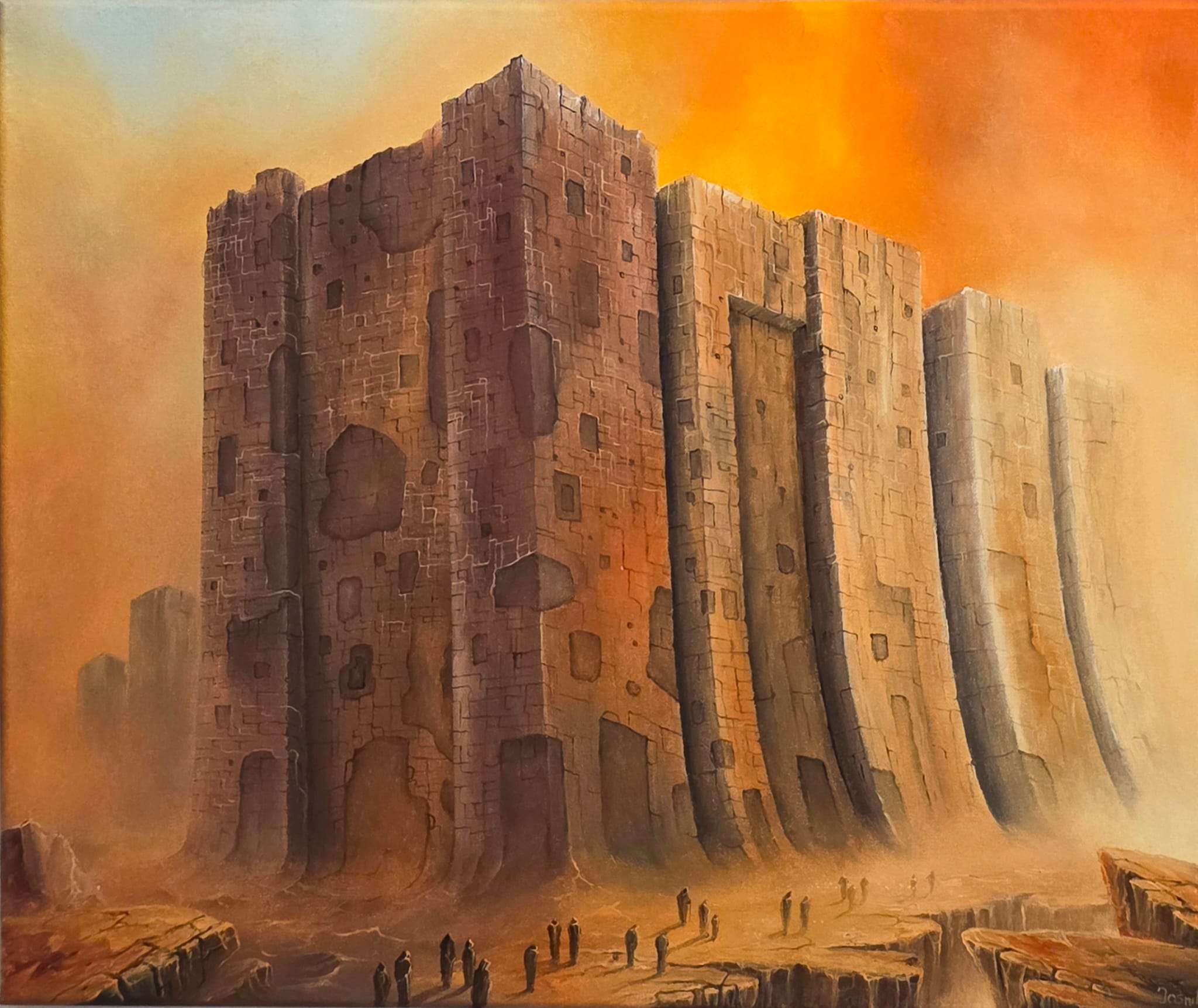 GRZEGORZ JAŚNIKOWSKI 'Czas Pielgrzymów' olej, płótno 50x60cm