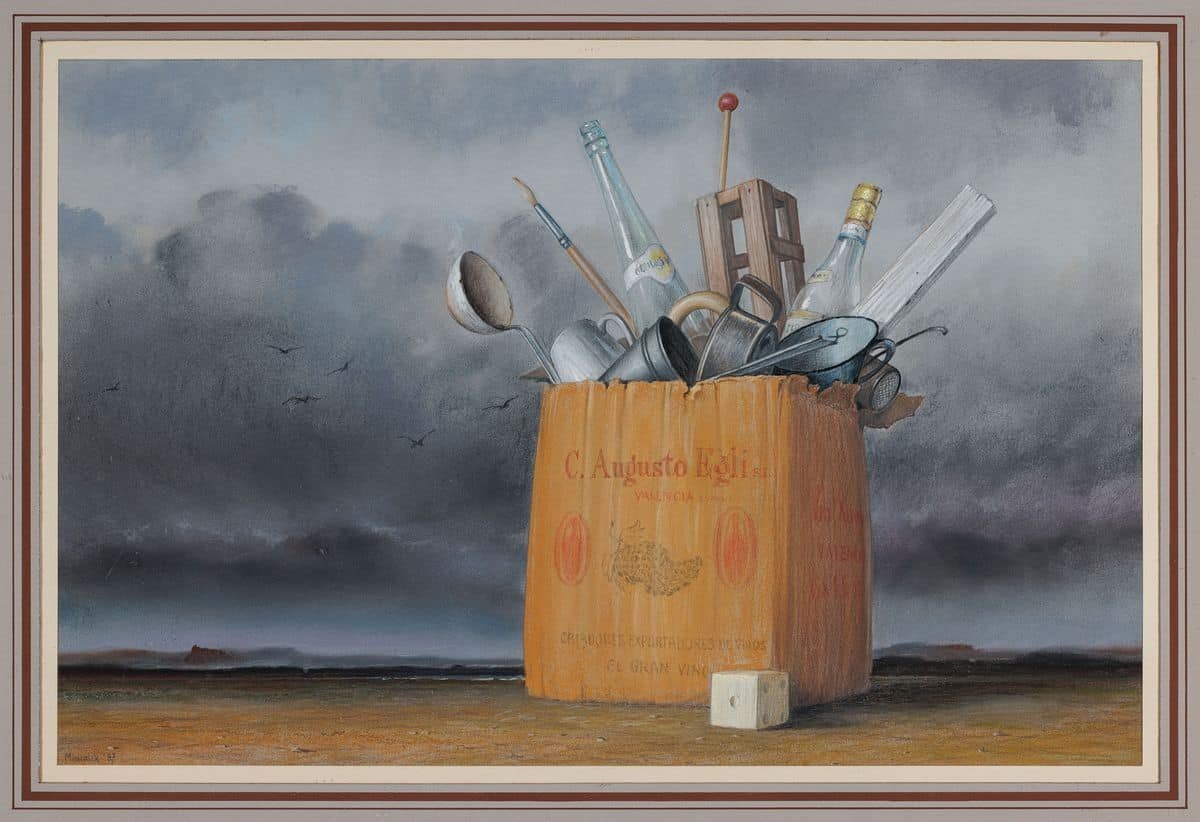 MARIAN MICHALIK 'Pozorna Wielkość' 1987, pastel, papier, 40x61,5cm