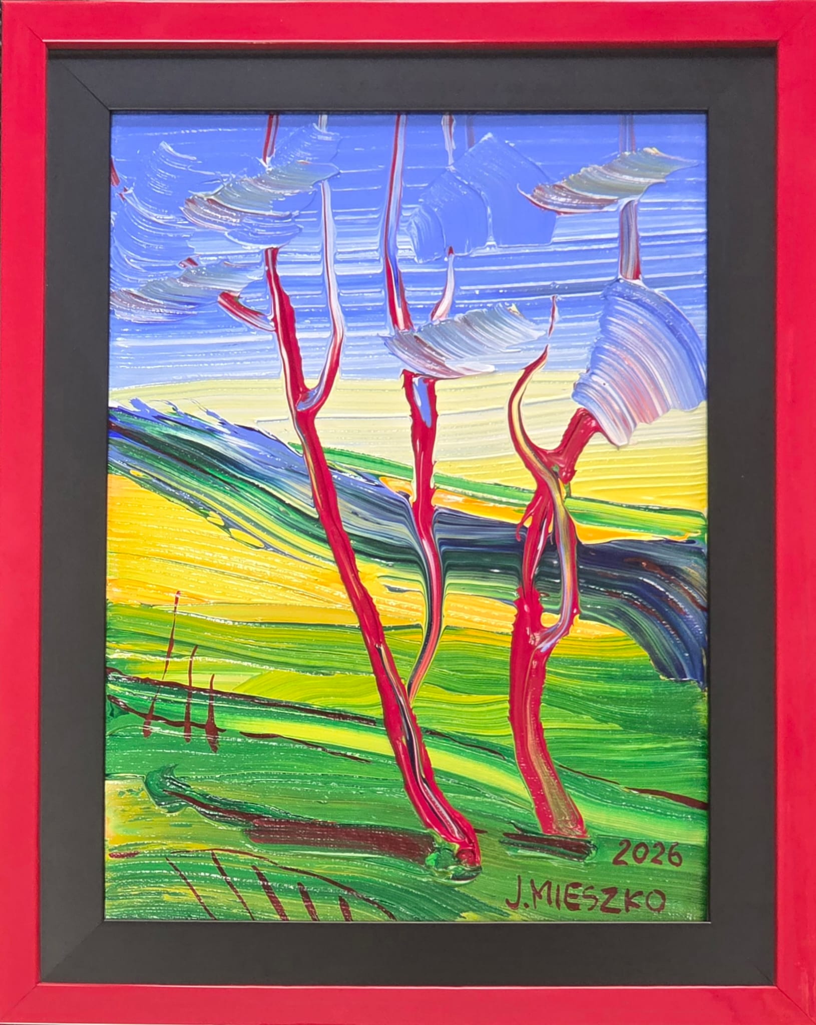 JOANNA MIESZKO 'Nagie' akryl, płótno, 30x24cm