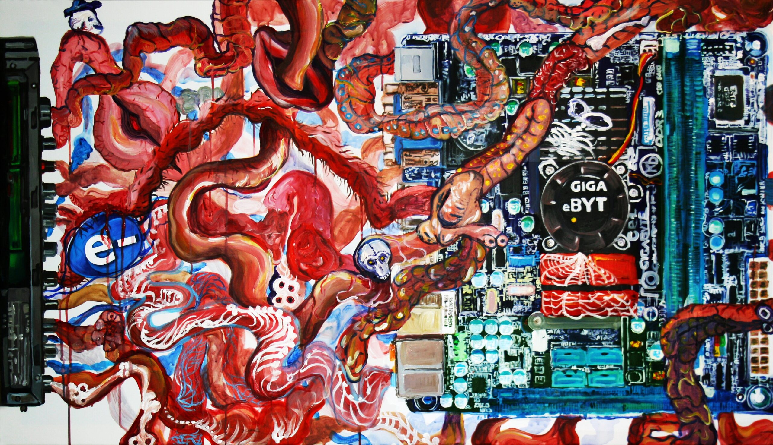 PAULINA PENC 'Giga eBYT' akryl, płótno, 75x130cm