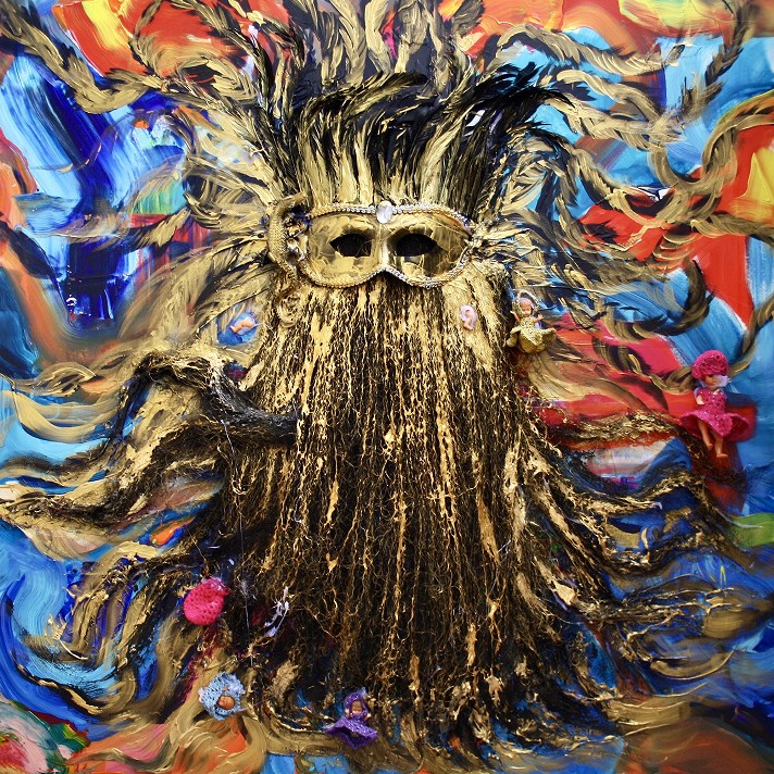 PAULINA PENC 'Trojan father' technika mieszana, płótno, 90x90cm