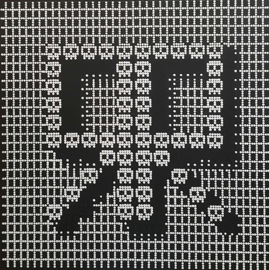 RYSZARD RABSZTYN 'Autoportret, 2021' akryl, płyta, 63x63cm