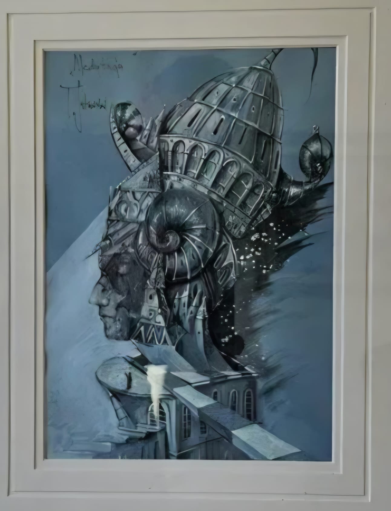 TOMASZ SĘTOWSKI 'Medytacja' akwarela, gwasz, papier, 29,5x21cm