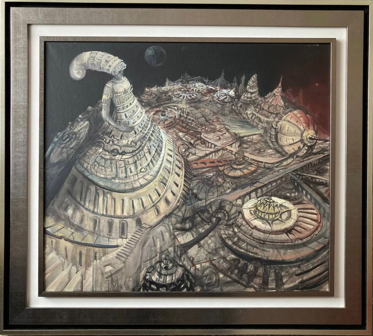 TOMASZ SĘTOWSKI 'Oczarowana' gwasz, płótno, 70x80cm