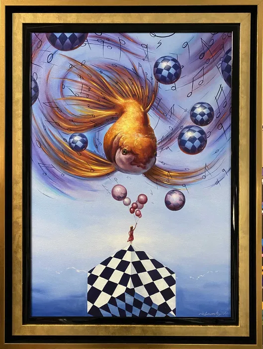 DARIUSZ ŚLUSARSKI 'Wszystko jest Iluzją' 2021, olej, płótno, 70x50cm