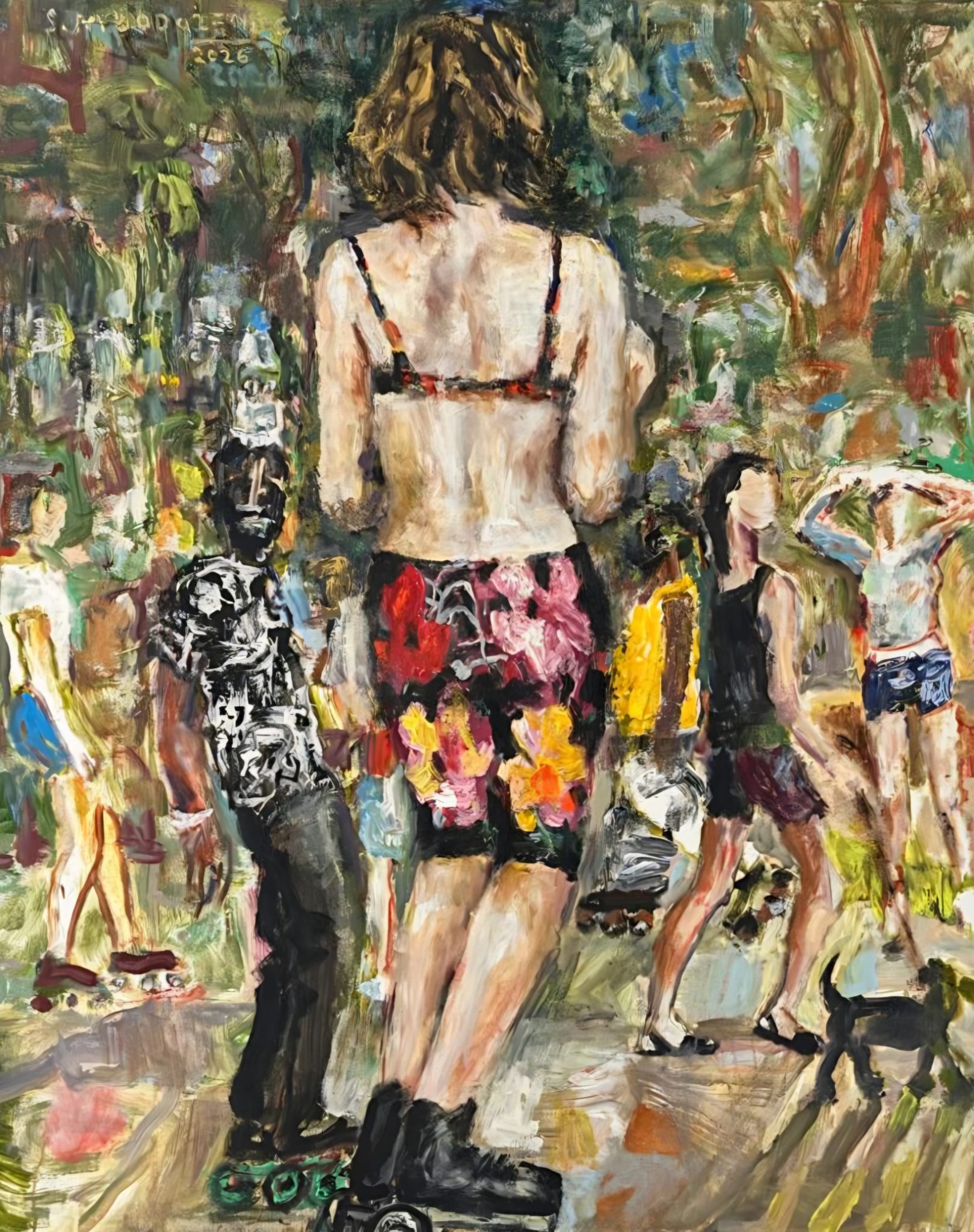 STANISLAW MŁODOŻENIEC 'Central Park', olej, płótno 100x80cm