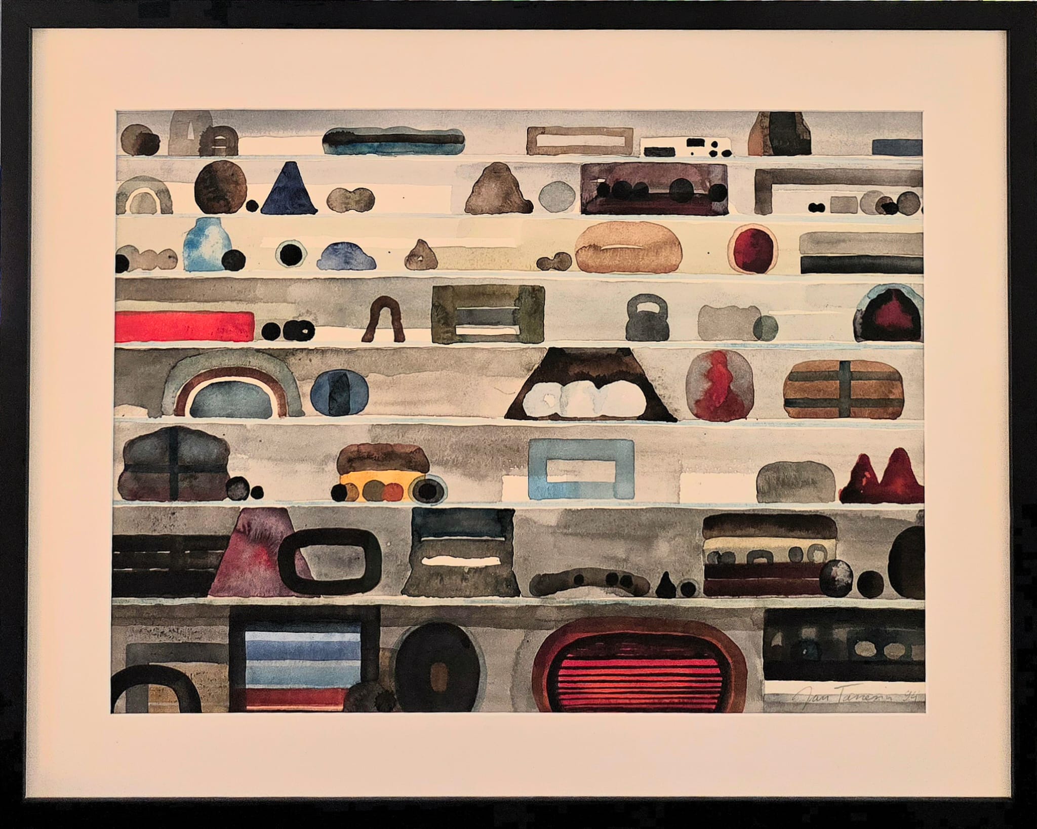 JAN TARASIN 'Bez tytułu, 1994', akwarela, papier 40x54cm