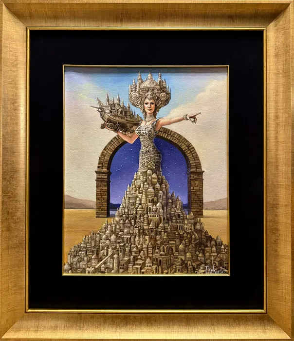 TOMASZ SĘTOWSKI 'Królowa' olej, płótno, 50x40cm