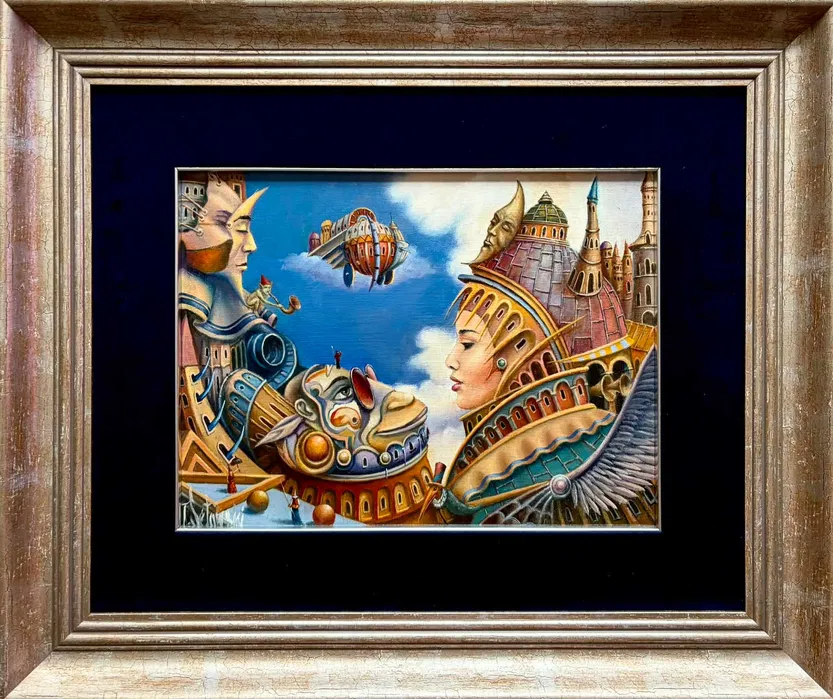 TOMASZ SĘTOWSKI 'Przyjaciel' olej, płótno, 30x40cm
