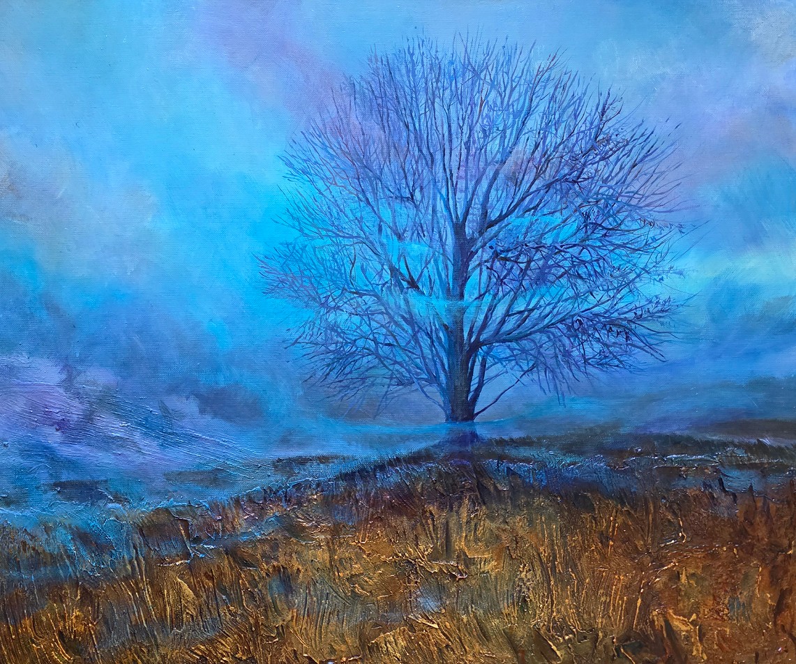 URSZULA ŚWITAJ 'Samotność', olej, płótno, 46x55cm