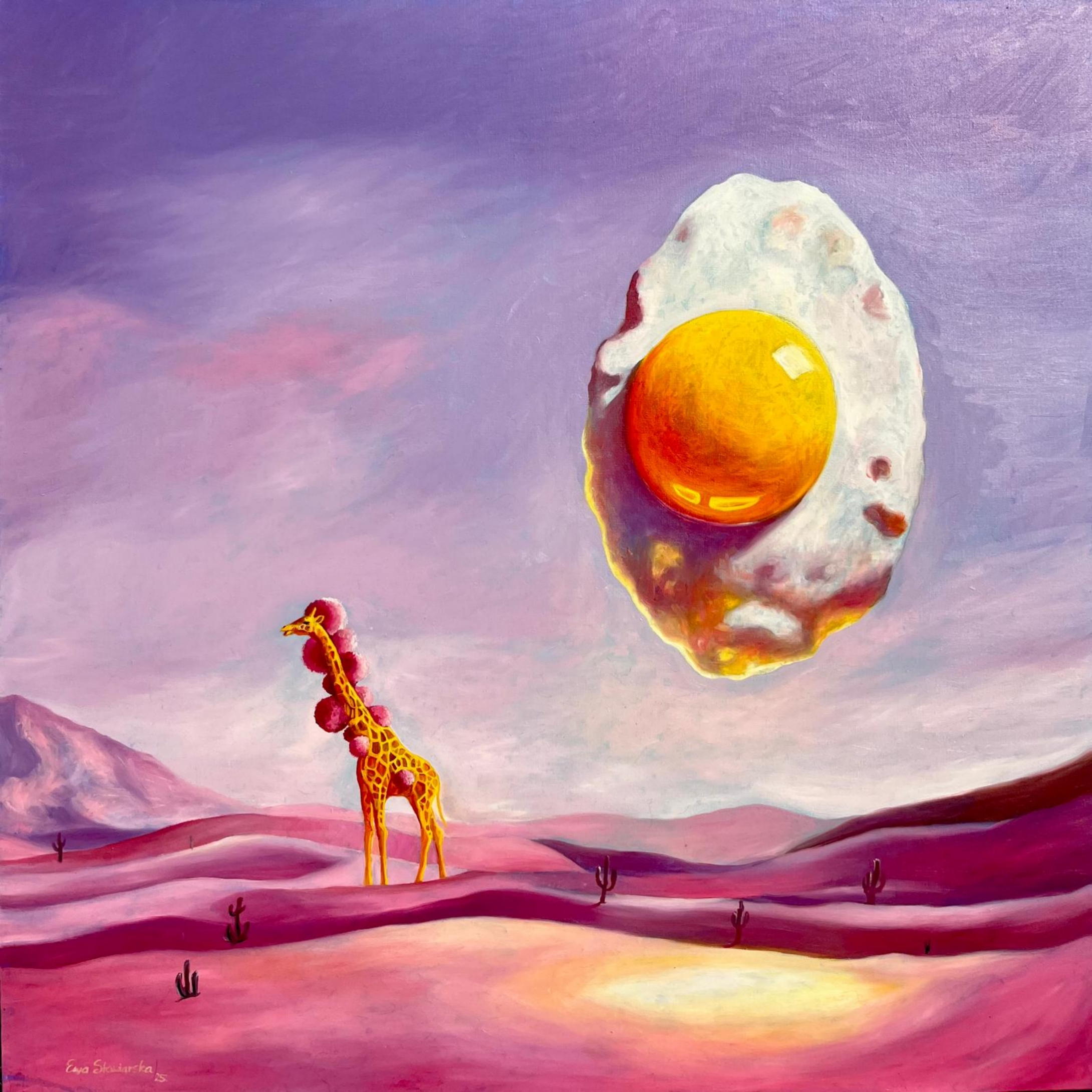 EWA STAWIARSKA 'Insomnia', olej, płótno, 100x100cm