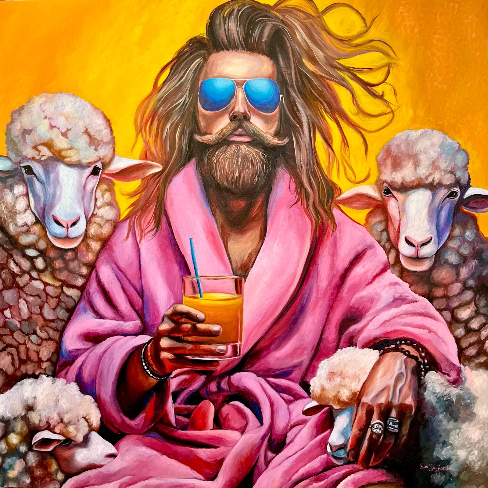 EWA STAWIARSKA 'Superstar', olej, płótno, 100x100cm