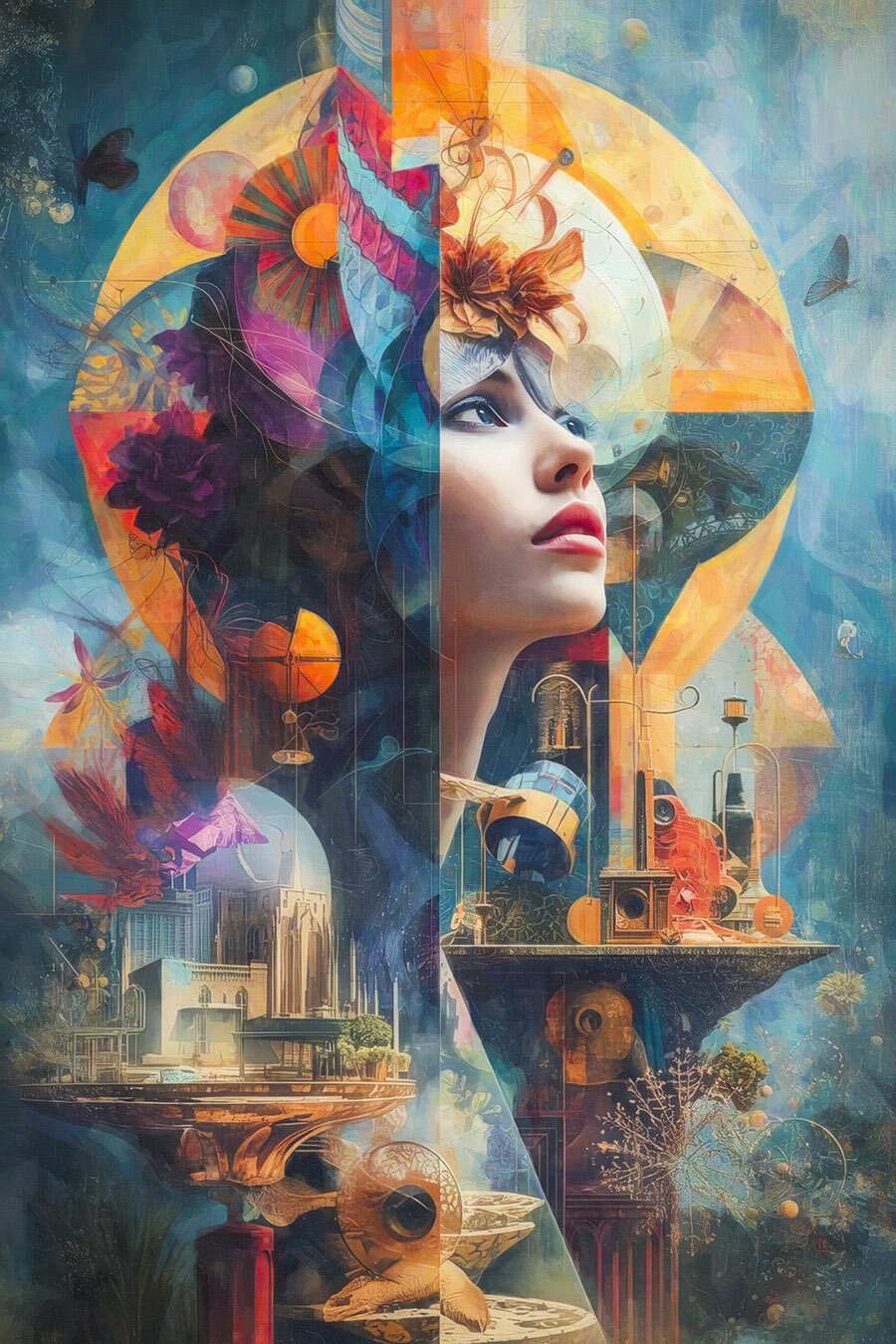 ANDRZEJ ANDRYCHOWSKI 'Pani2495', gilcee na płótnie, 90x60cm