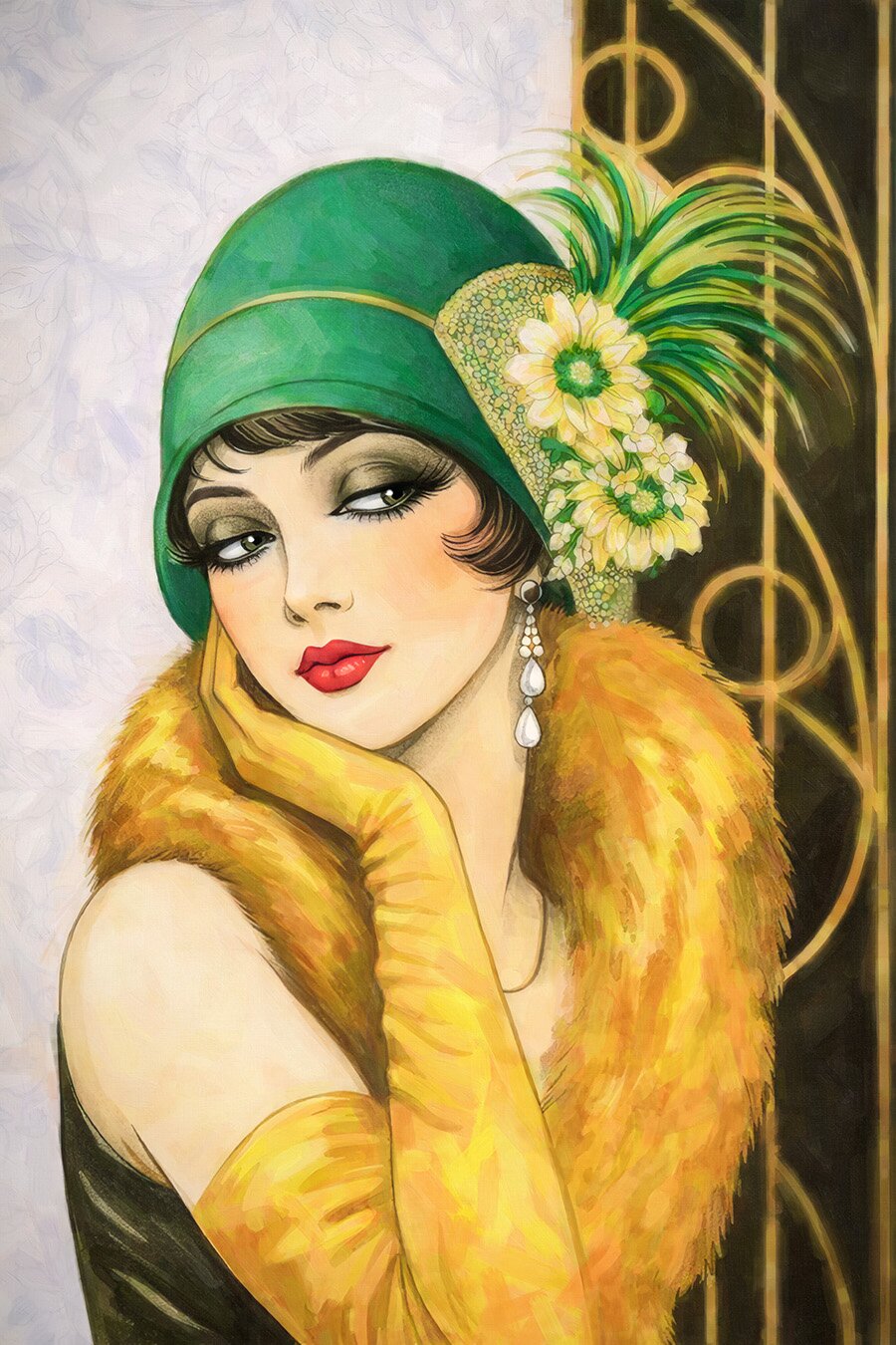 ANDRZEJ ANDRYCHOWSKI 'Pani 2506', gilcee na płótnie, 90x60cm