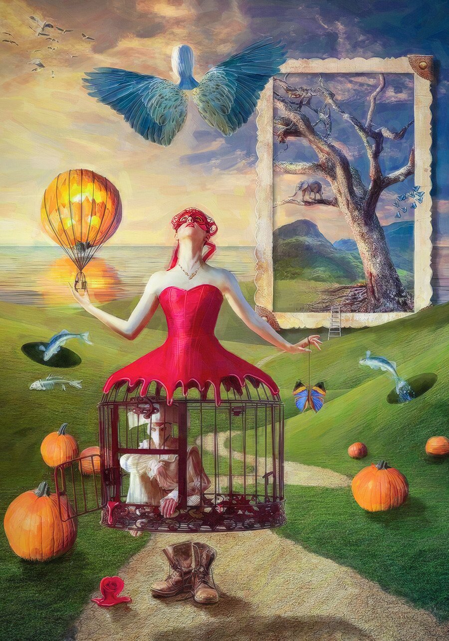 ANDRZEJ ANDRYCHOWSKI 'Surrealism350', gilcee na płótnie, 100x70cm