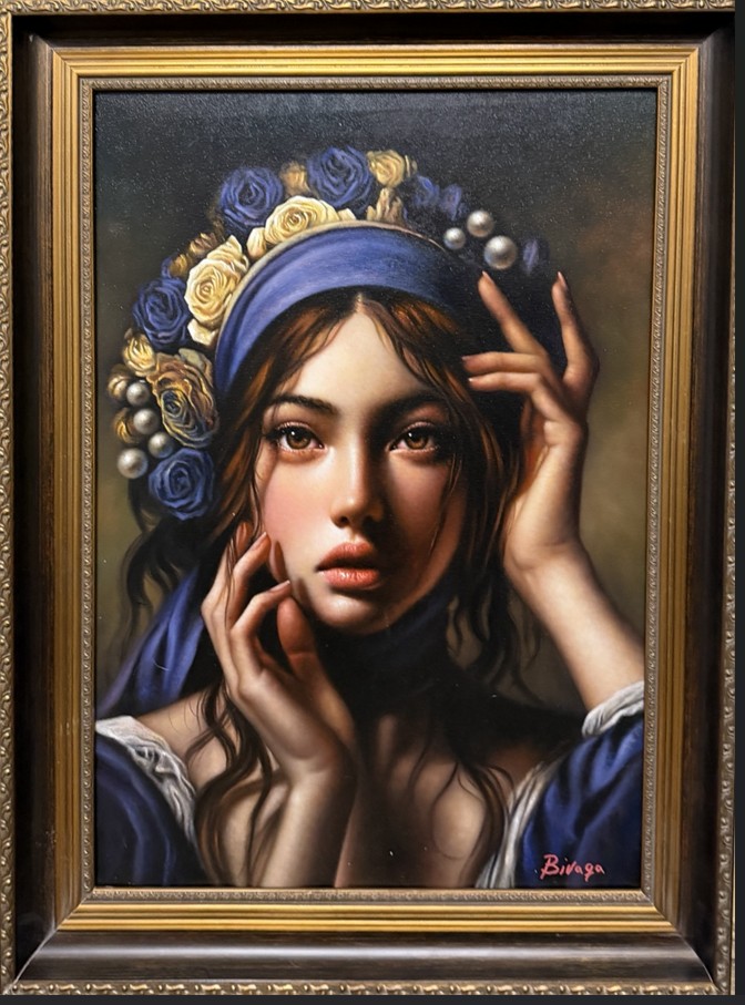 BIVAGA 'La Custode dell'Aurora' – Strażniczka świtu, olej na płótnie, 67x49,5cm