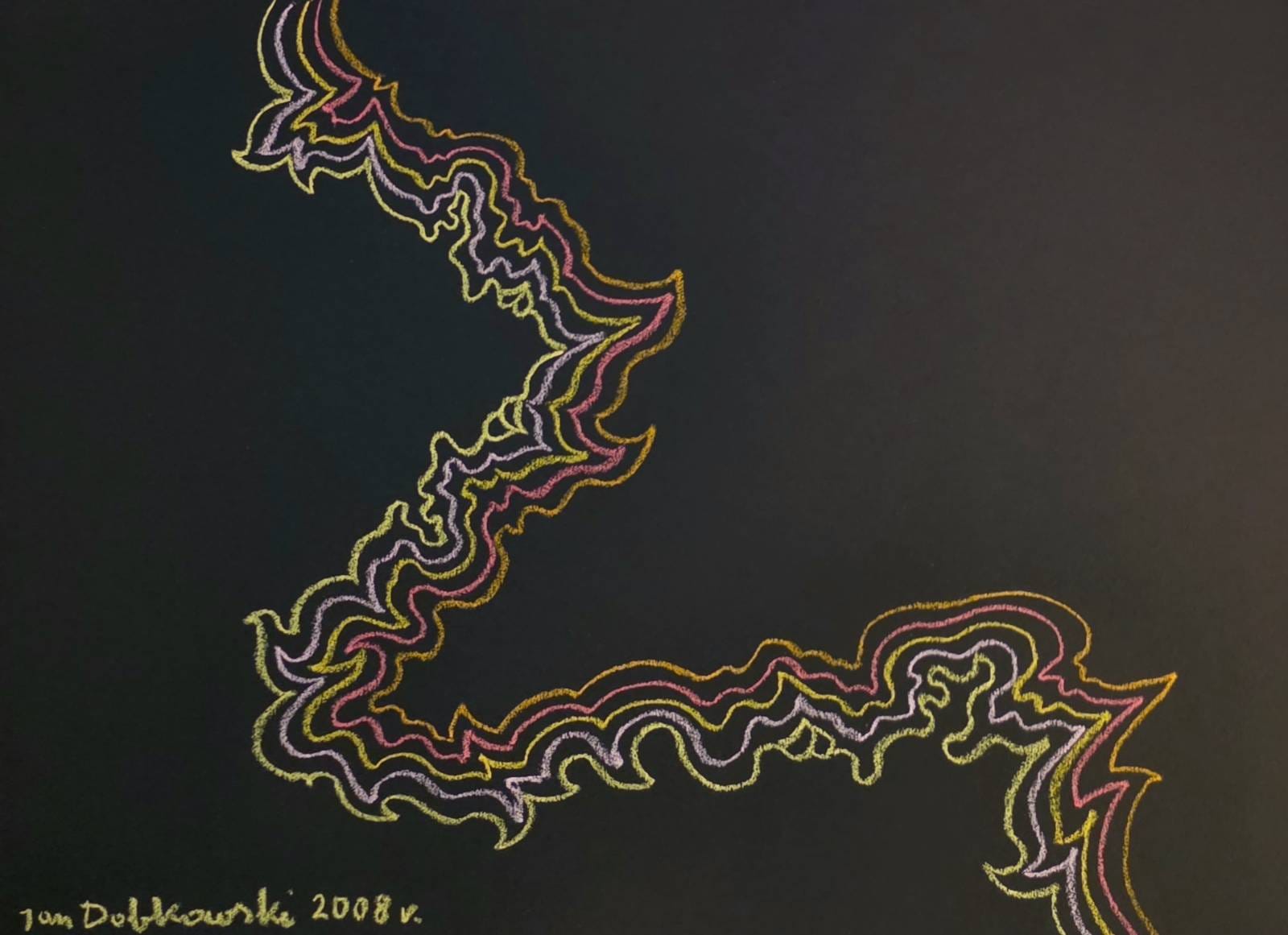 JAN DOBKOWSKI 'Bez tytułu' 2008, pastel, papier, 50x70cm