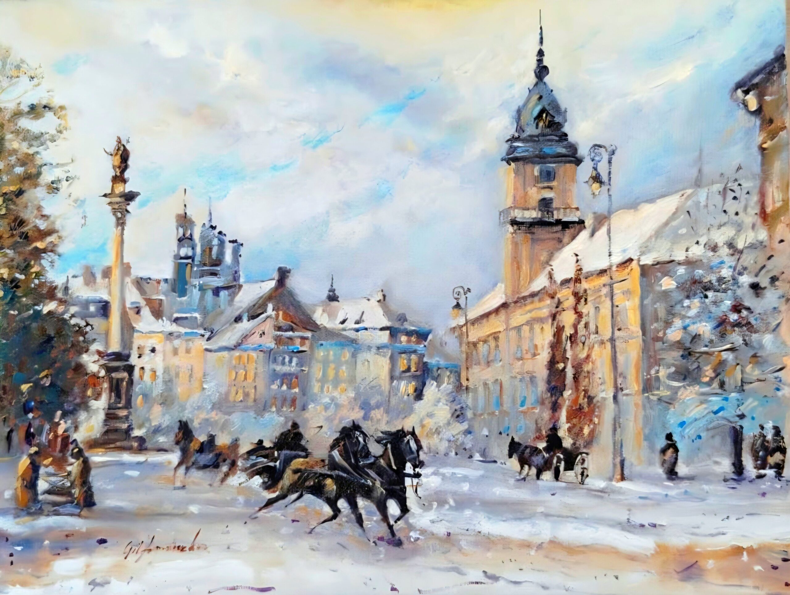 AGNIESZKA GIL, Warszawa, olej, płótno, 30x40cm