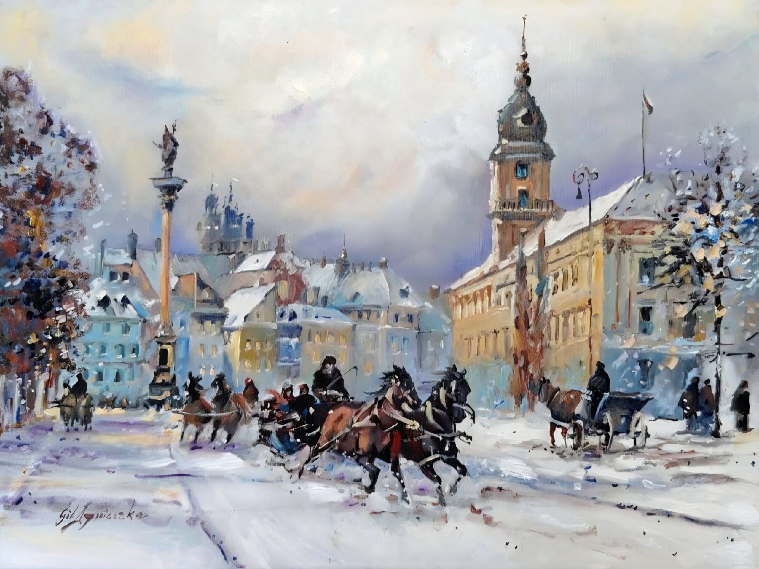 AGNIESZKA GIL, Warszawa, olej, płótno, 30x40cm