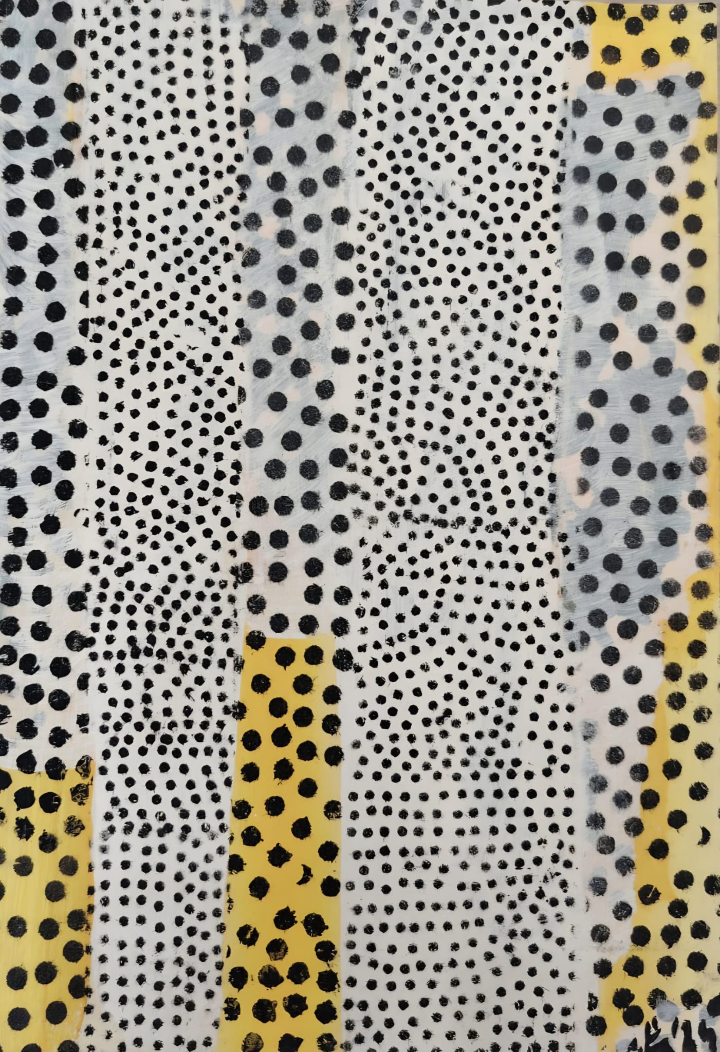 PIOTR MŁODOŻENIEC 'Kompozycja Abstrakcyjna E', akryl, papier 50x35cm