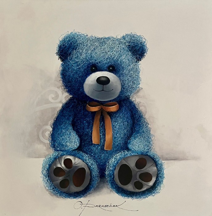 OKSANA PARASCHAK, 'Teddy, 2026 ', 2018, technika mieszana, akryl na płótnie 50x50cm