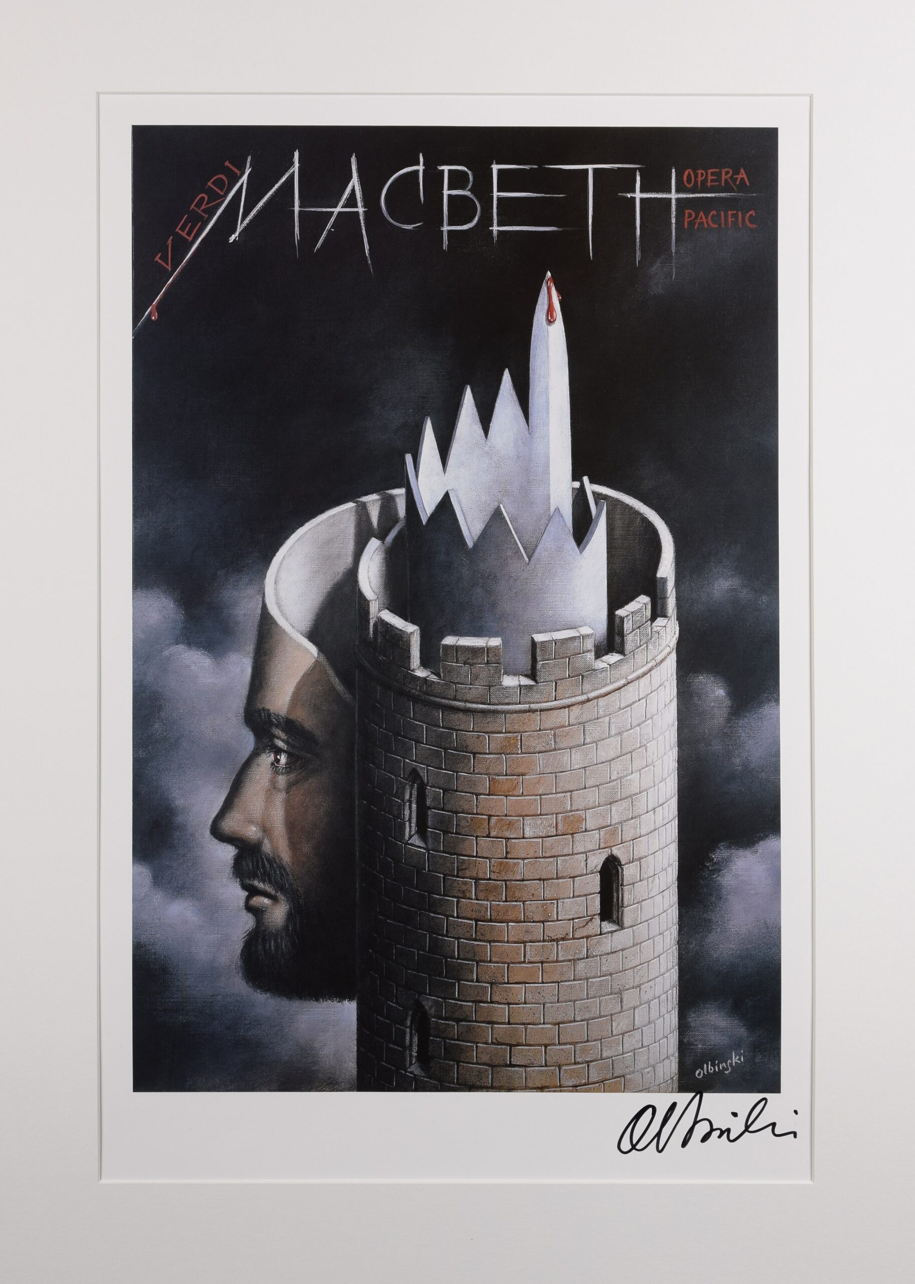 RAFAŁ OLBIŃSKI 'MACBETH' Giuseppe Verdiego 2004, sygnowany, offset, papier, 57x48cm