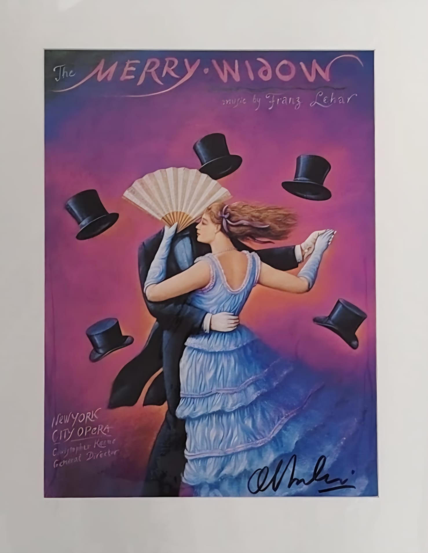 RAFAŁ OLBIŃSKI 'Merry Widow', sygnowany, offset, papier, 40x27cm