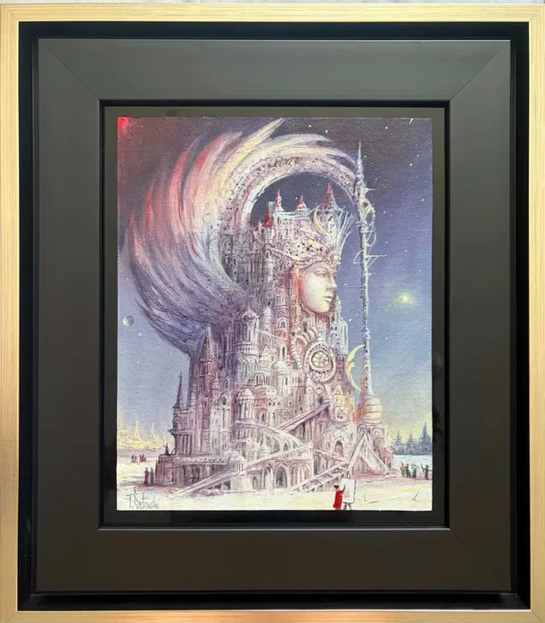 TOMASZ SĘTOWSKI 'Utwór dla wysokości' akryl, płótno, płyta, 30x24cm
