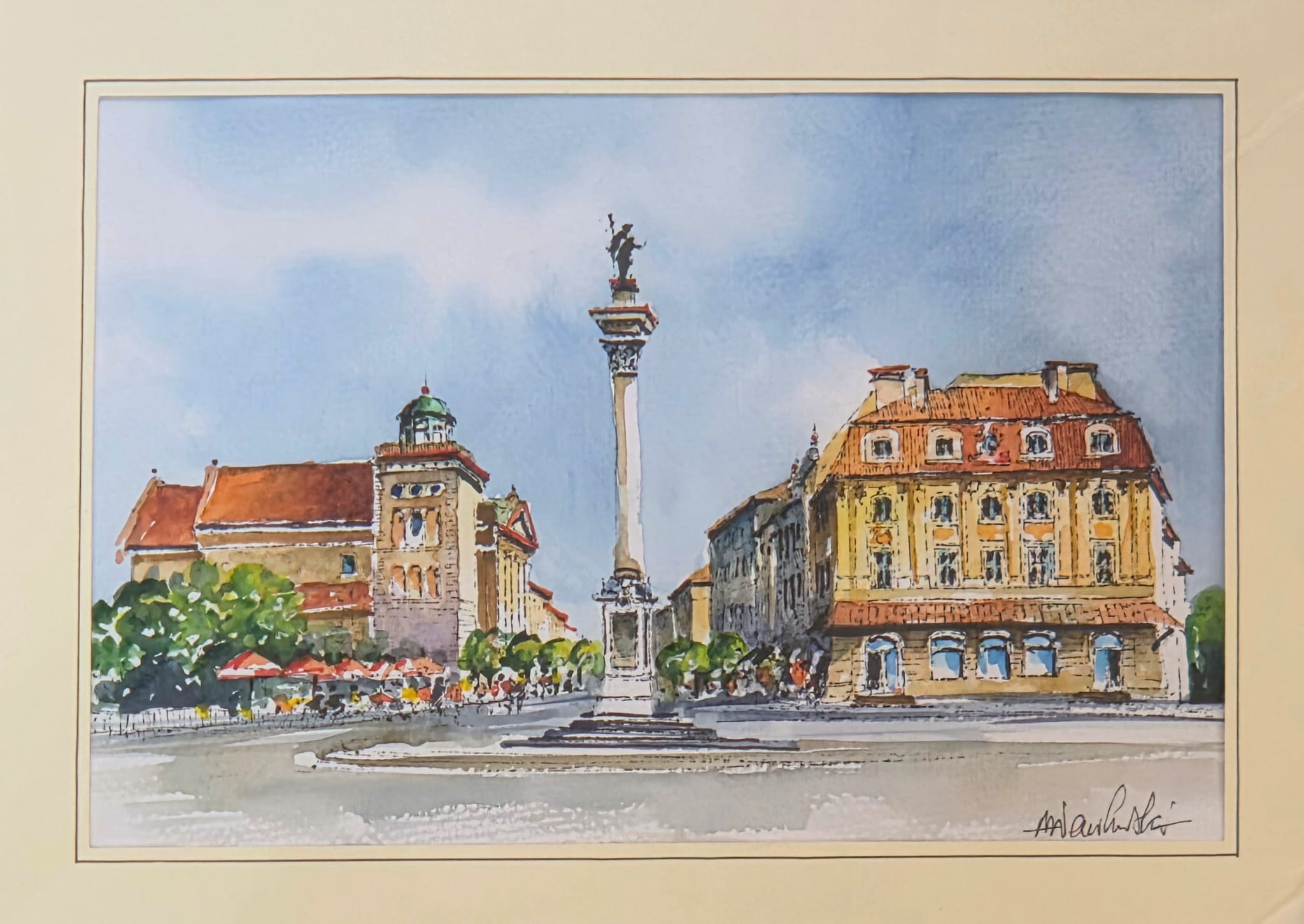 ANDRZEJ WASILEWSKI 'Warszawa' akwarela, papier 12x18cm