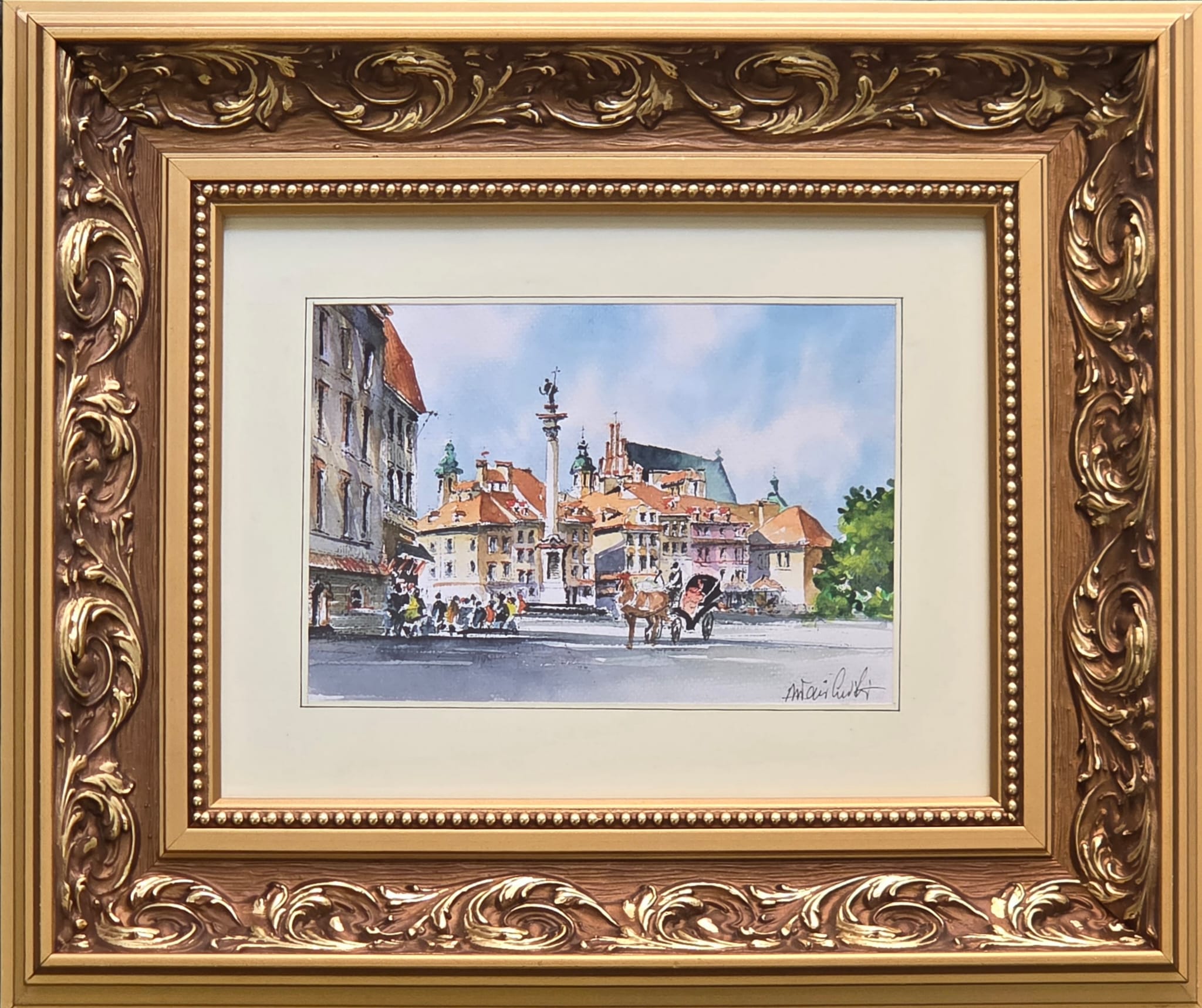 ANDRZEJ WASILEWSKI 'Warszawa' akwarela, papier 13x18cm