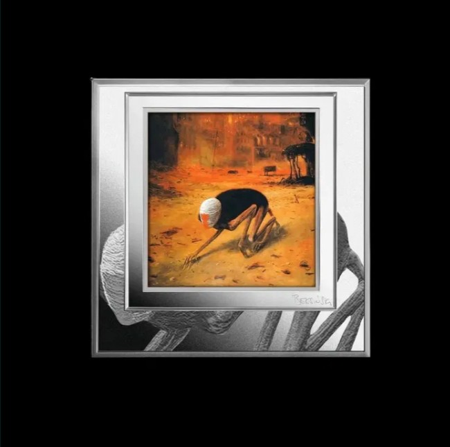 ZDZISŁAW BEKSIŃSKI - 'AE73 Pełzająca Śmierć', Srebrna moneta kolekcjonerska 31,1g - 1000 franków