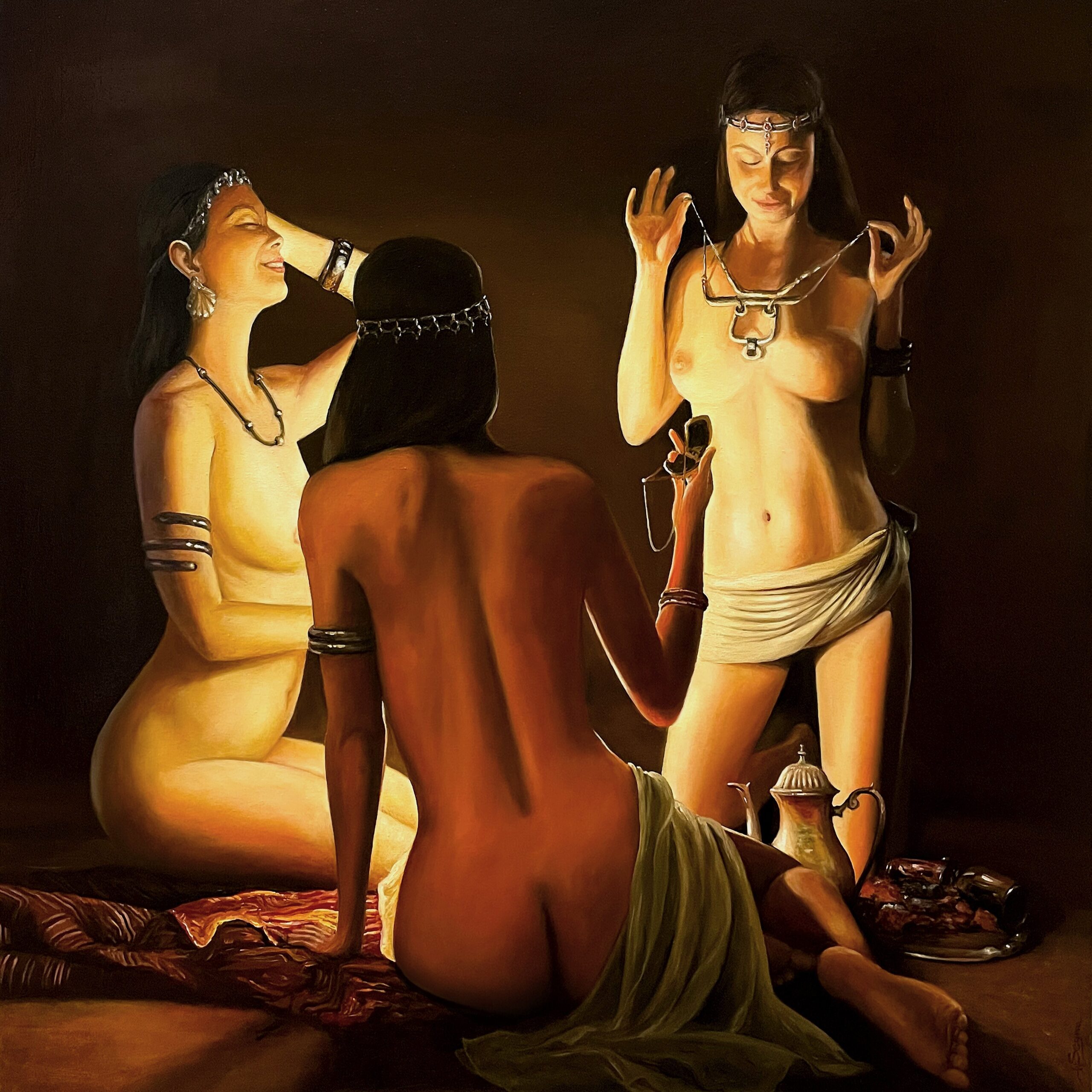 WALTER SEYNA 'R.V.R.' olej, płótno, 100x100cm