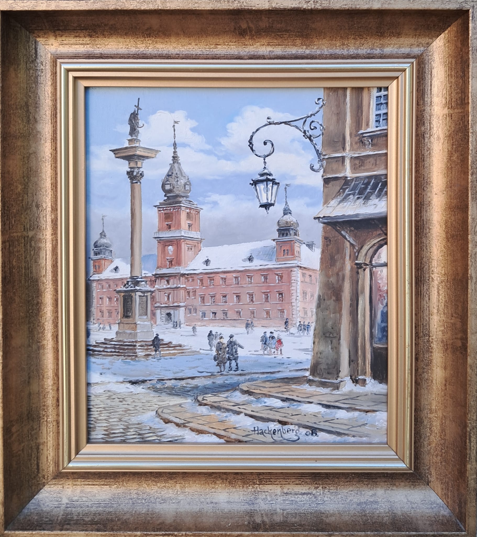 WITOLD HACKENBERG 'Warszawa', olej, płótno, 30x20cm
