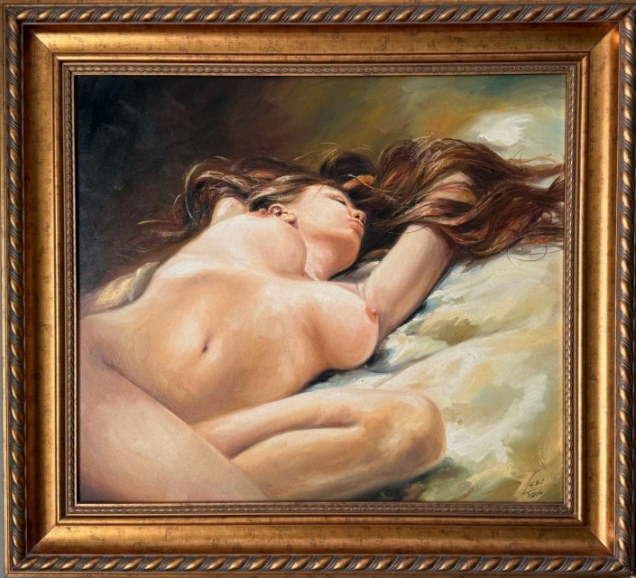 MARIUSZ LEWANDOWSKI 'Akt, 2006', olej, płótno, 60x70cm