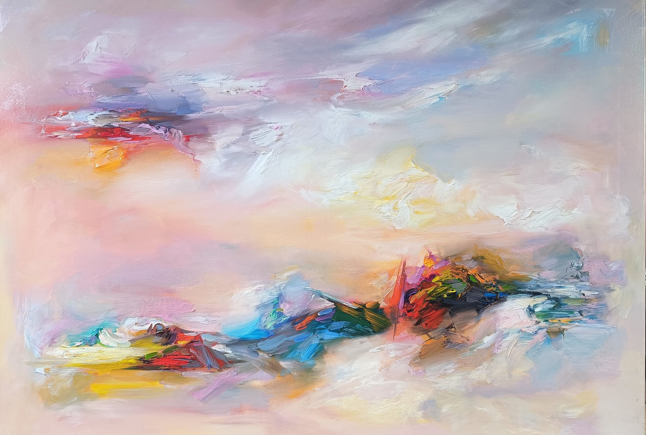 ZDZISŁAW MAJROWSKI 'Kompozycja' olej, płótno, 70x100cm
