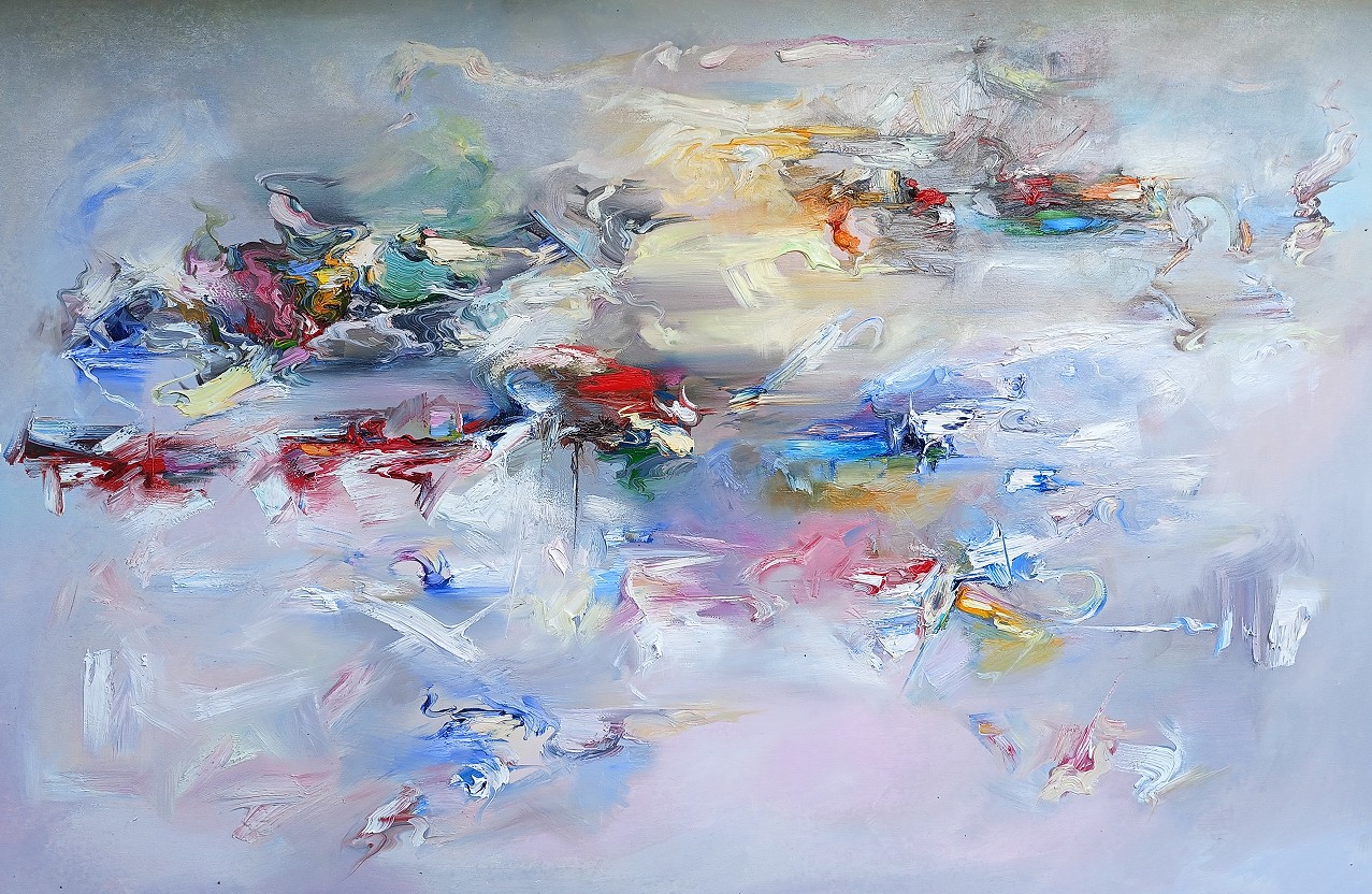 ZDZISŁAW MAJROWSKI 'Kompozycja' olej, płótno, 100x150cm