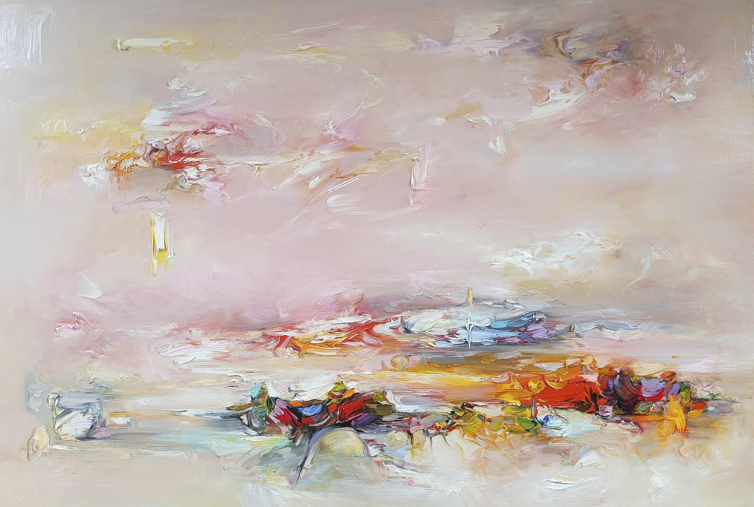 ZDZISŁAW MAJROWSKI 'Kompozycja' olej, płótno, 100x70cm