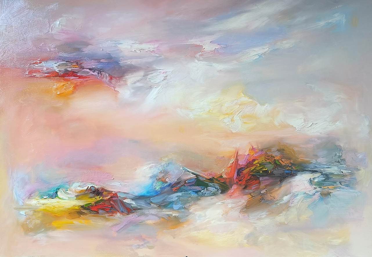 ZDZISŁAW MAJROWSKI 'Kompozycja' olej, płótno, 70x100cm