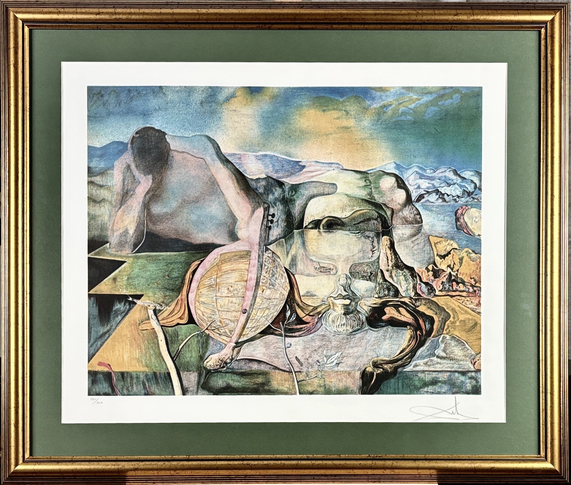 SALVADOR DALI 'Nieskończona zagadka, lata 70-te XX w.', litografia, 53x65cm