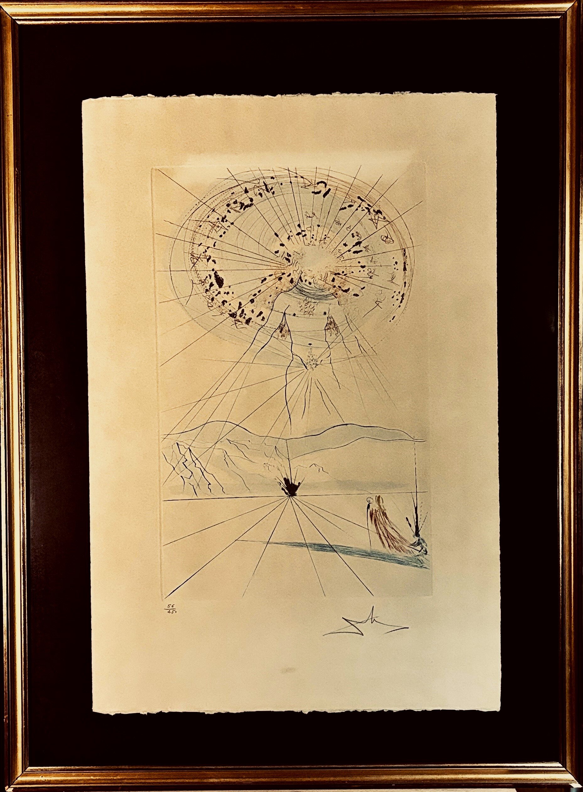 SALVADOR DALI 'The voice of my beloved.. (Głos mojego ukochanego) z serii Pieśń nad Pieśniami Salomona 1971', a