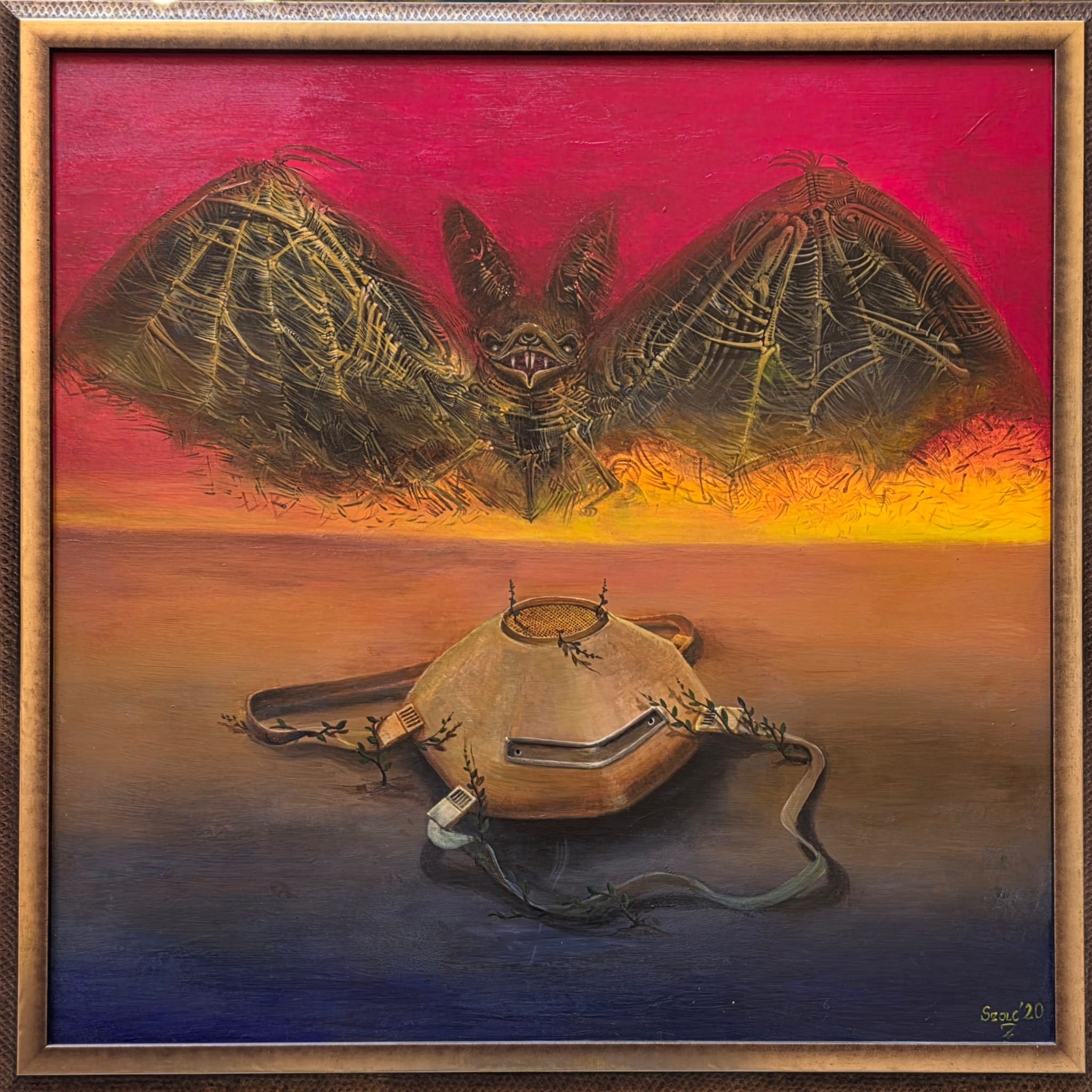 ARTUR SZOLC 'The Fear' 2020 akryl, płyta, 70x70cm