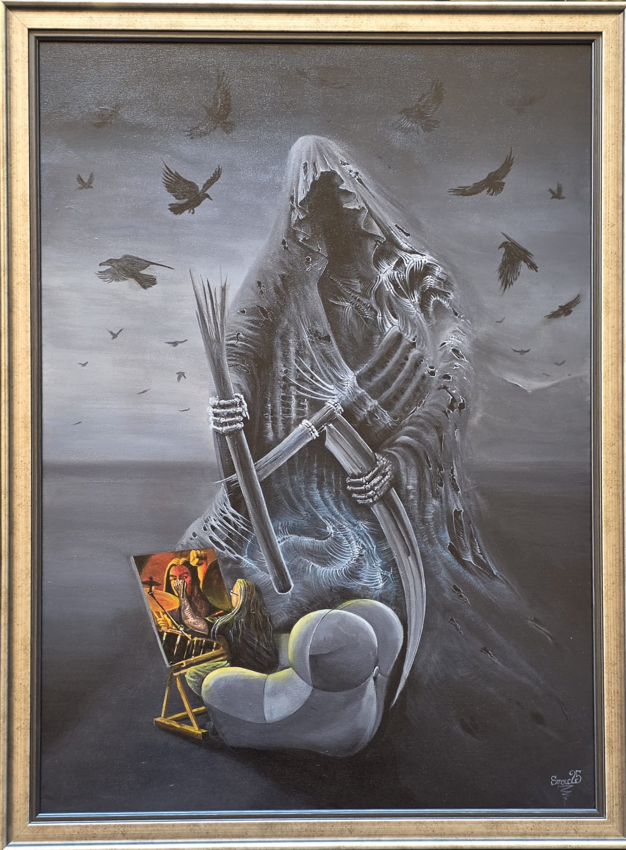 ARTUR SZOLC 'The Sining' 2025 akryl, płótno, 92x65cm