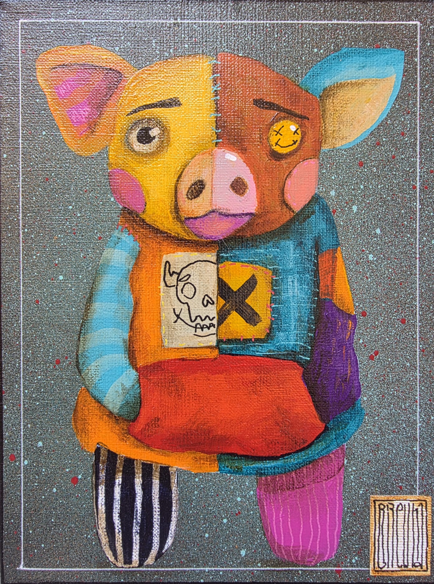 WOJCIECH BREWKA 'Pocket Monster' 2023 akryl, płótno 24x18cm
